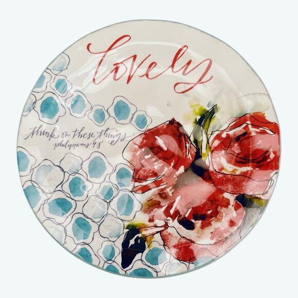 Mary & Martha think on these things Dessert Plates Set of 4 - Picture 3 of 10